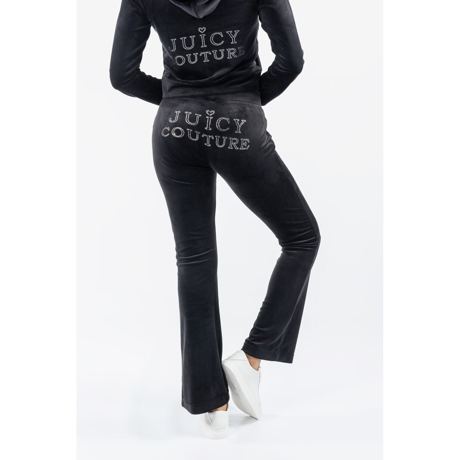 Juicy Couture Regal Lisa Pantalons De Jogging Noirs En Polyester Pour Femmes