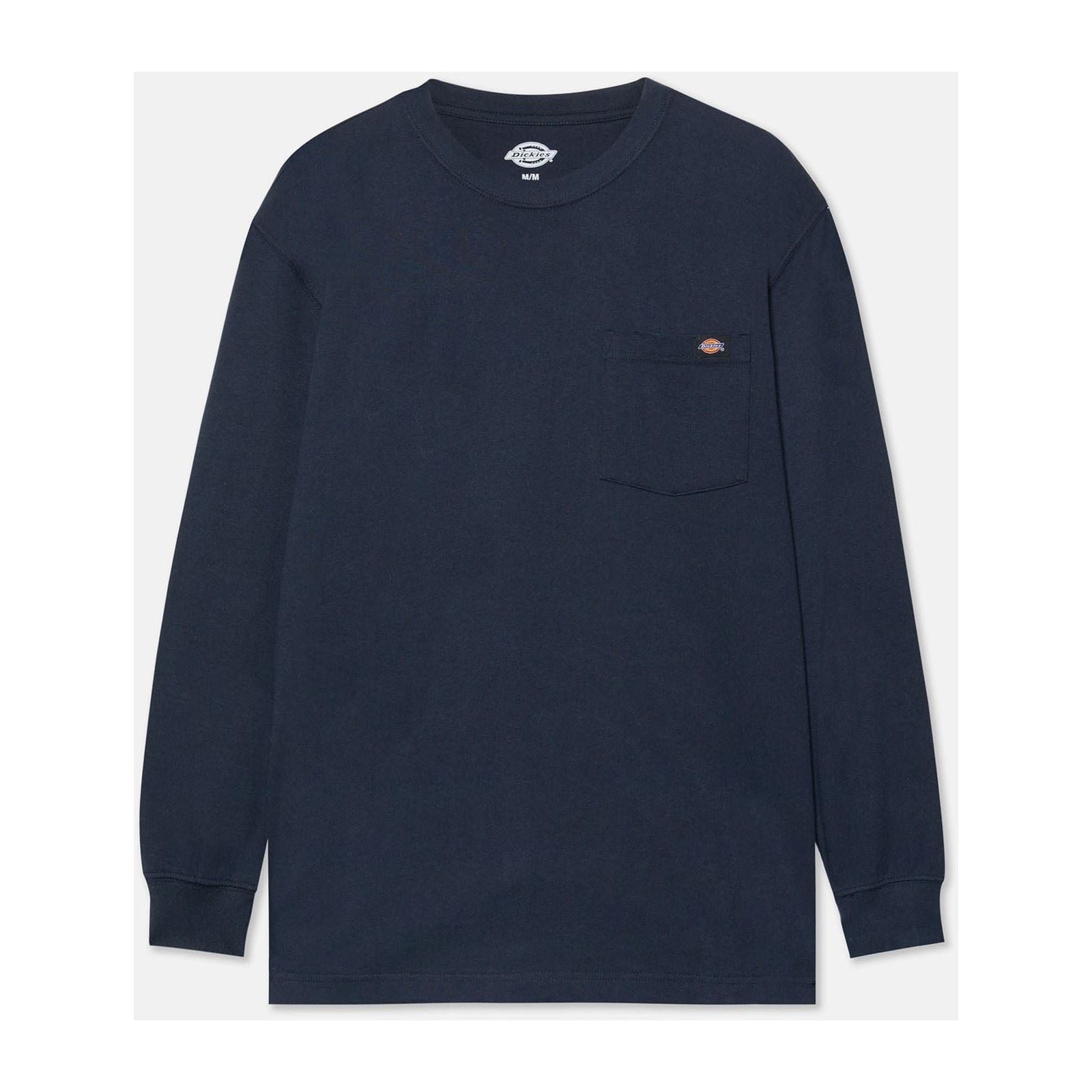 Dickies Pocket Long Sleeve T-Shirt Pour Hommes En Coton Bleu