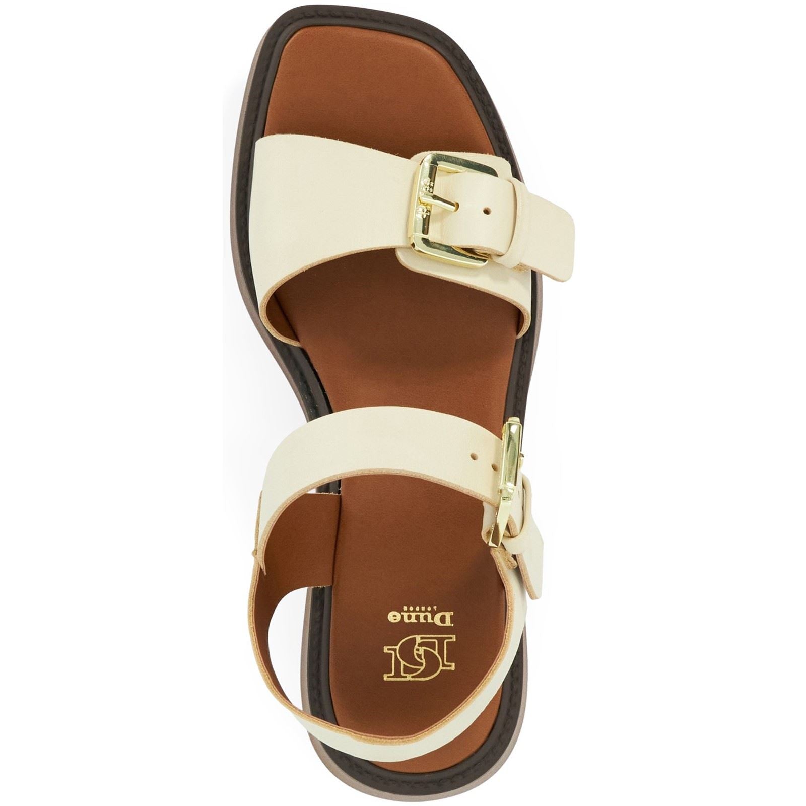 Dune Luno Sandales Pour Femmes En Cuir Écru