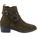 Hush Puppies Jenna Bottes En Cuir Pour Femme Couleur Khaki