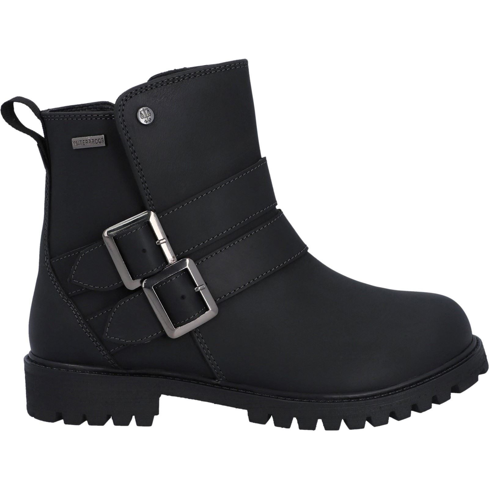 Hunter Ness Bottes Noires En Cuir Pour Femmes