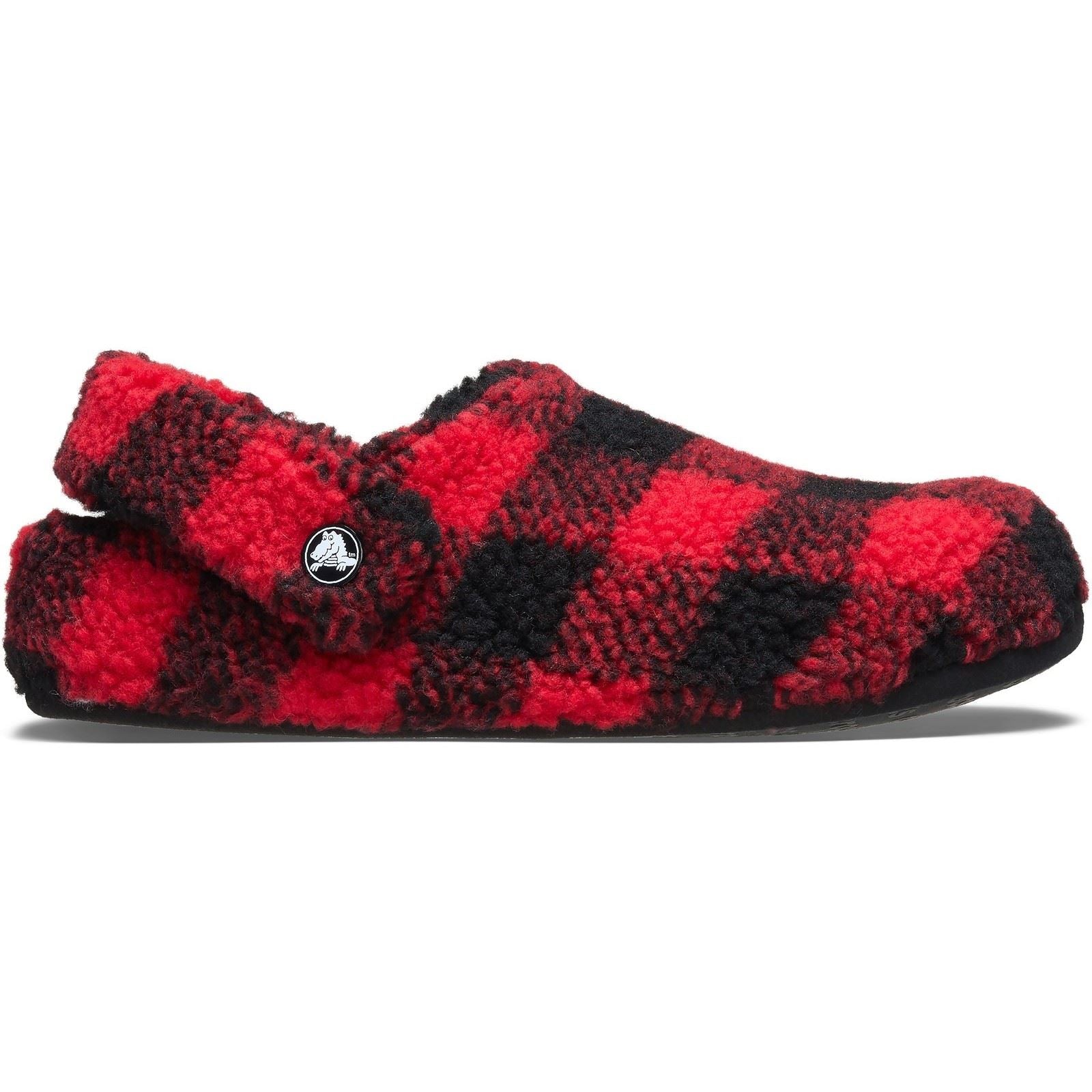 Crocs Classic Cozzzy Chaussons De Style Universitaire Pour Hommes En Polyester Rouge/noir
