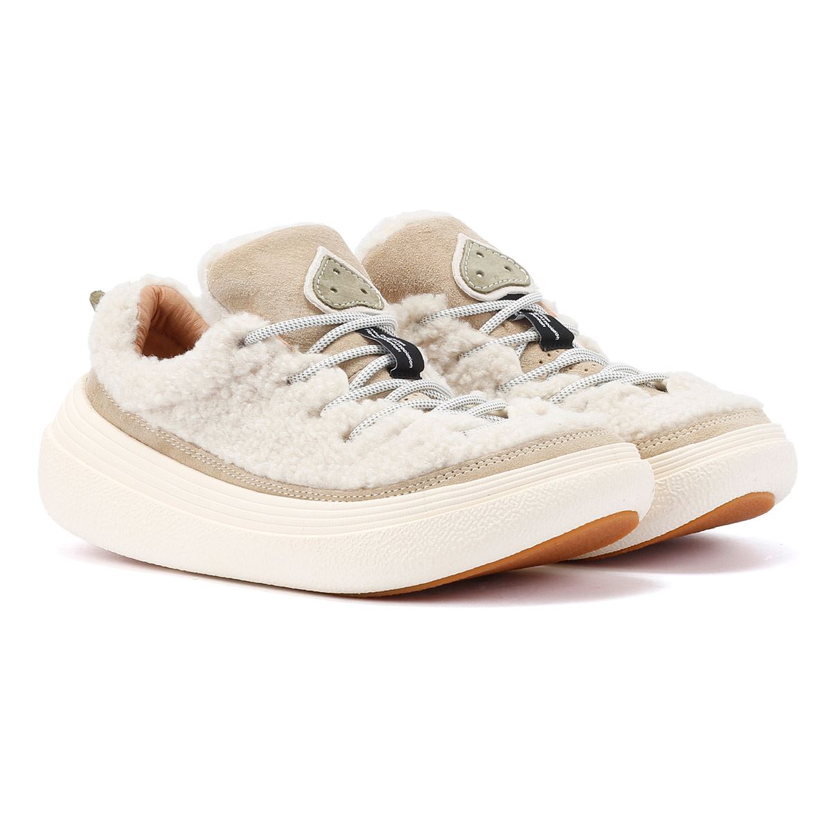Flower Mountain Fami Teddy Baskets Blanches En Mélange De Laine