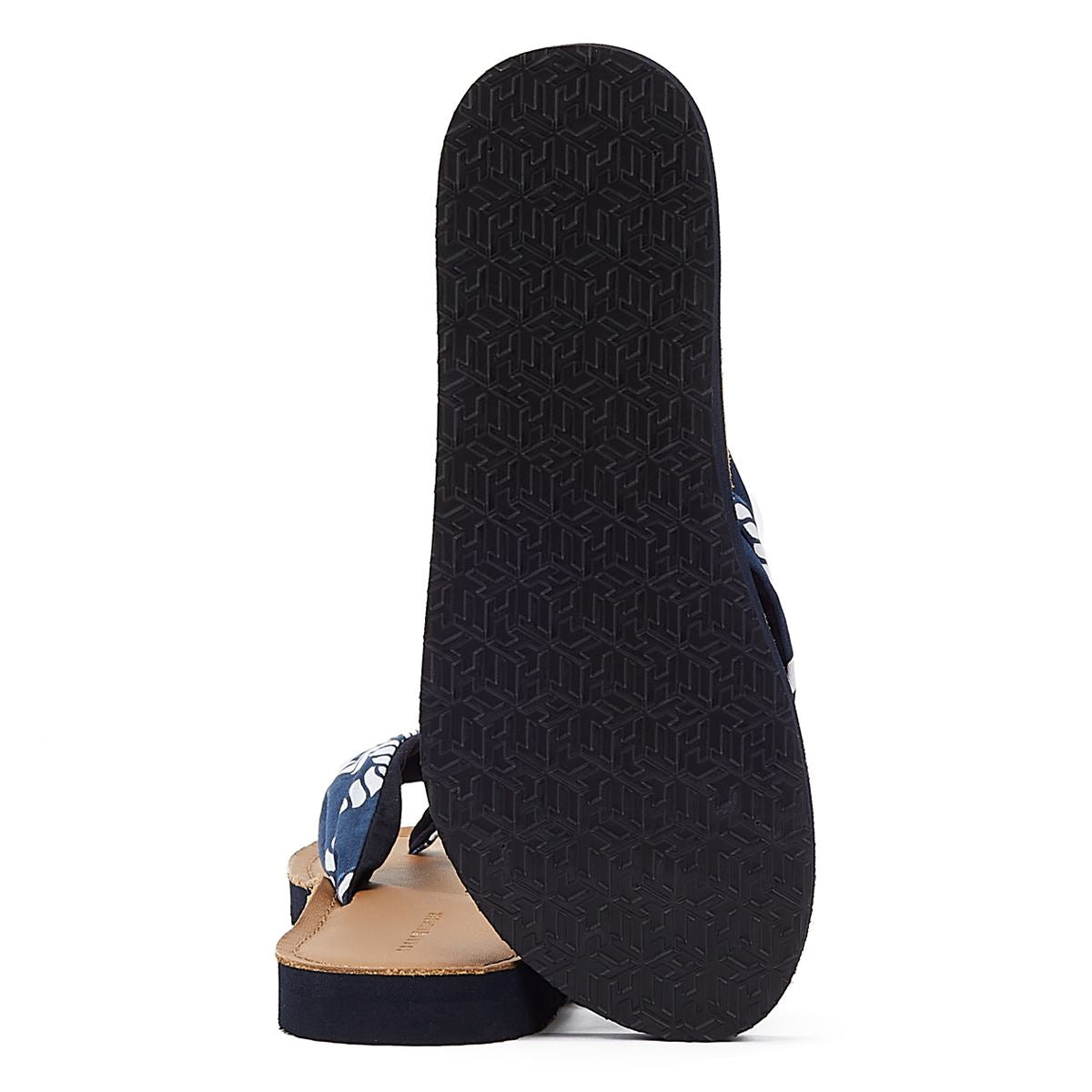 Tommy Hilfiger Elevated Beach Sandal Print Navy Bleu pour femmes Sandale