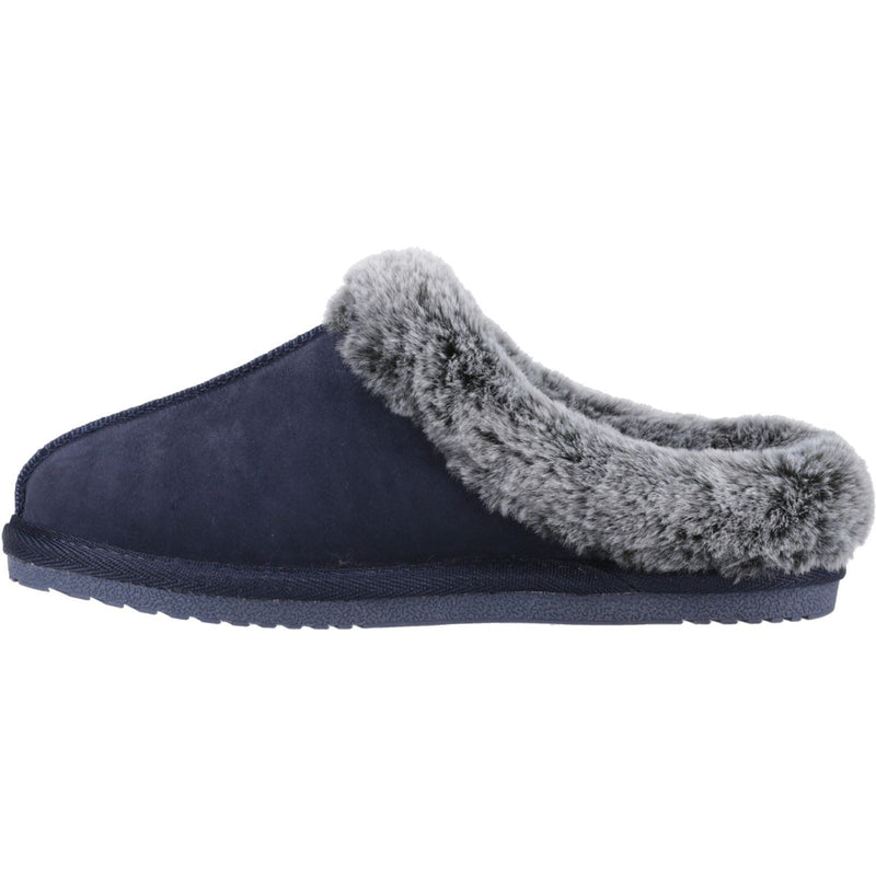 Hush Puppies Amara Chaussons Pour Femme En Suède Bleu Marine Foncé