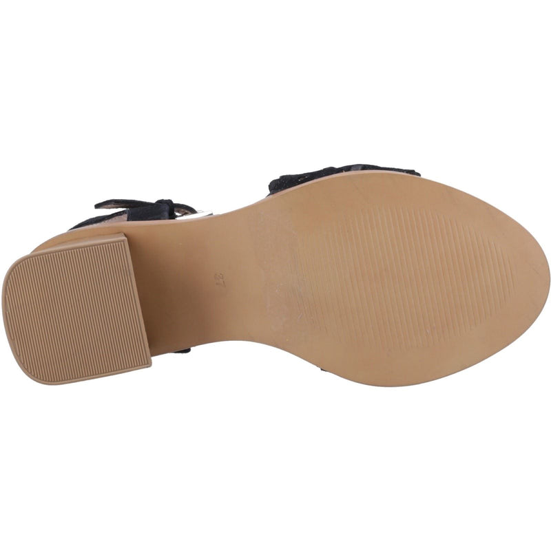 Hush Puppies Lacie Sandales Noires Pour Femmes En Suède