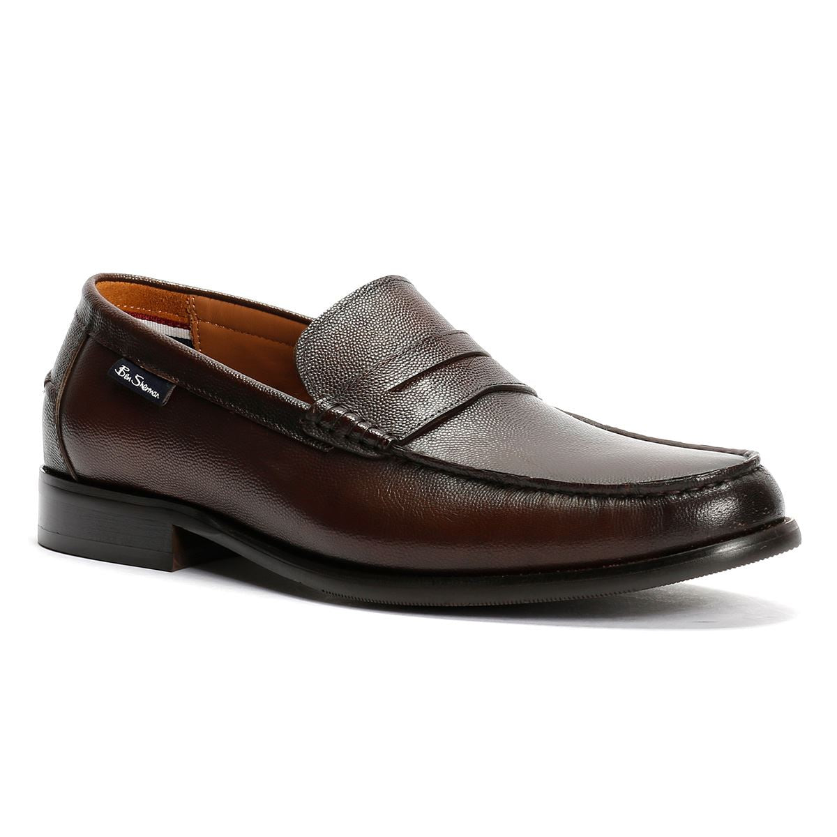 Ben Sherman Hester Mocassins En Cuir Marron Pour Hommes