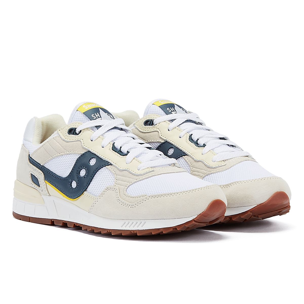 Saucony Shadow 5000 Baskets En Daim Blanc/Bleu