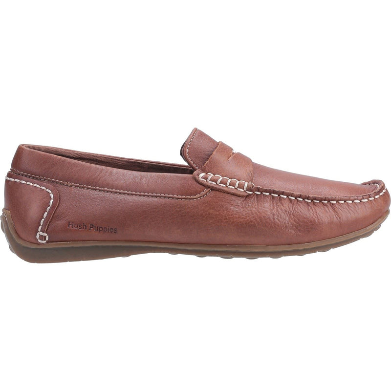 Hush Puppies Roscoe Chaussures Bateau Marron En Cuir Pour Hommes