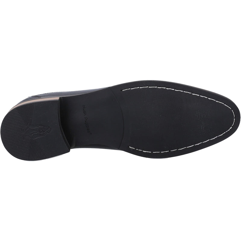 Hush Puppies Donovan Chaussures Pour Hommes En Cuir Noir À Enfiler