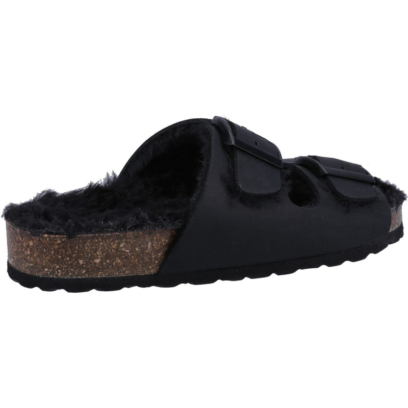 Hush Puppies Jessie Pantoufles Noires Pour Femmes En Cuir
