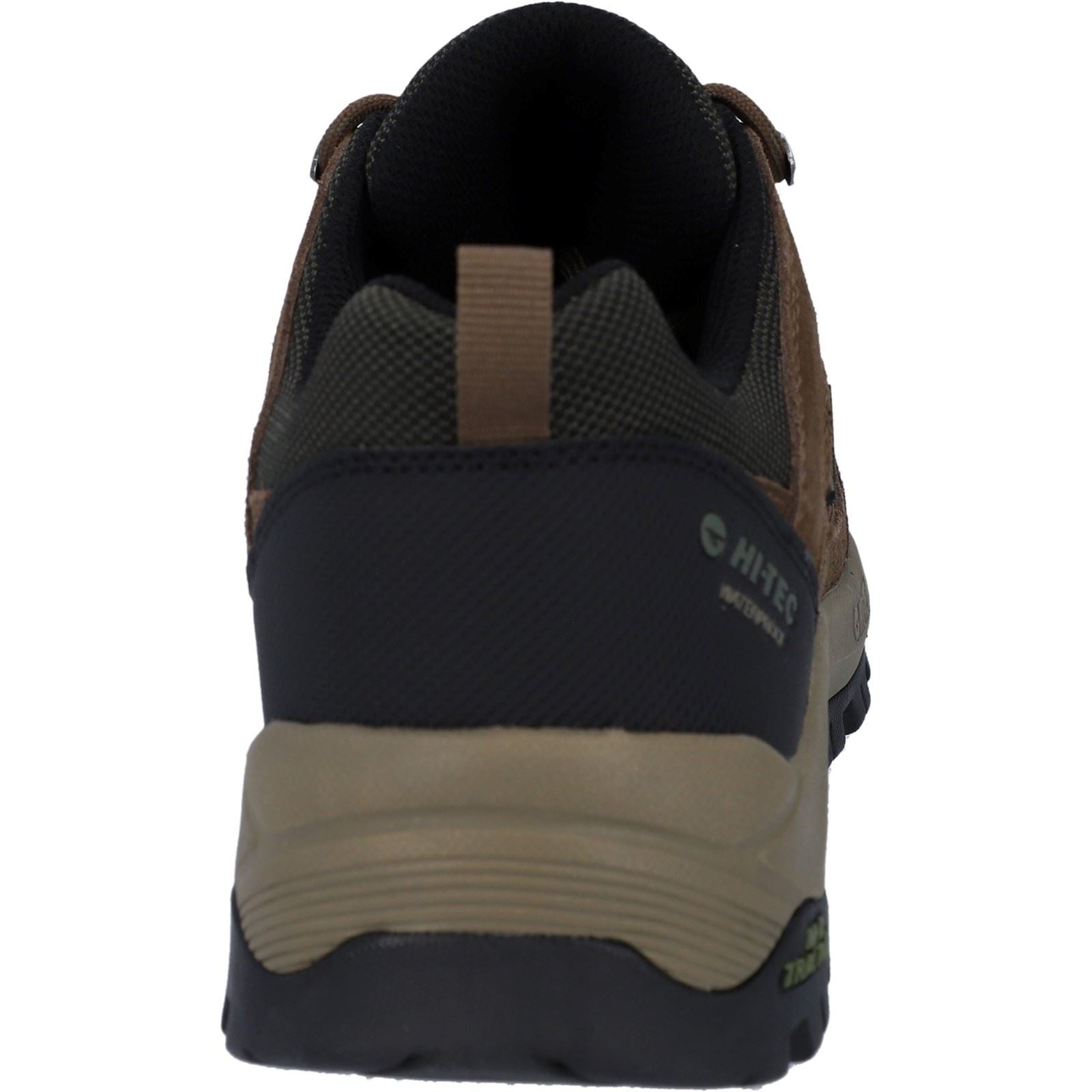 Hi-Tec Bandera Expedition Low Chaussures De Randonnée Pour Homme En Cuir Brun Fumé/kaki