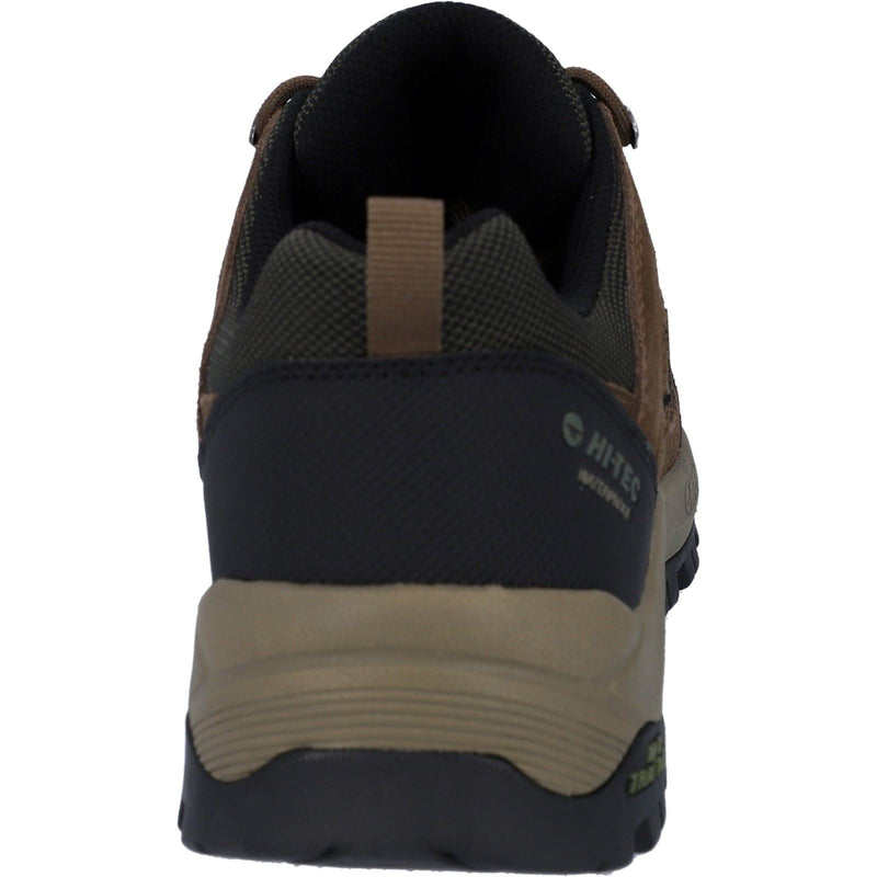 Hi-Tec Bandera Expedition Low Chaussures De Randonnée Pour Homme En Cuir Brun Fumé/kaki