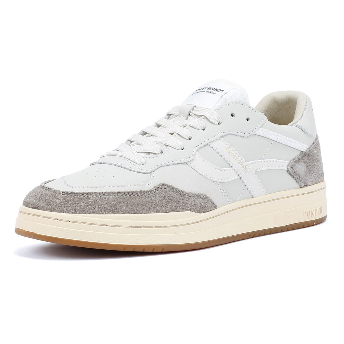 Pompeii Elan Baskets Blanches En Cuir Pour Hommes