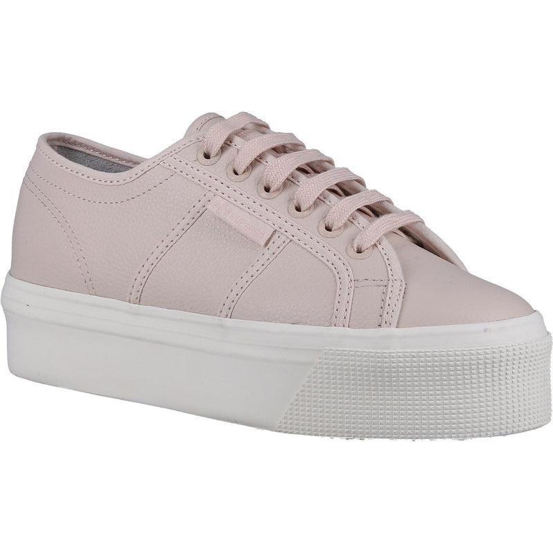 Superga 2790 Sneakers En Cuir Pour Femmes, Rose Amande