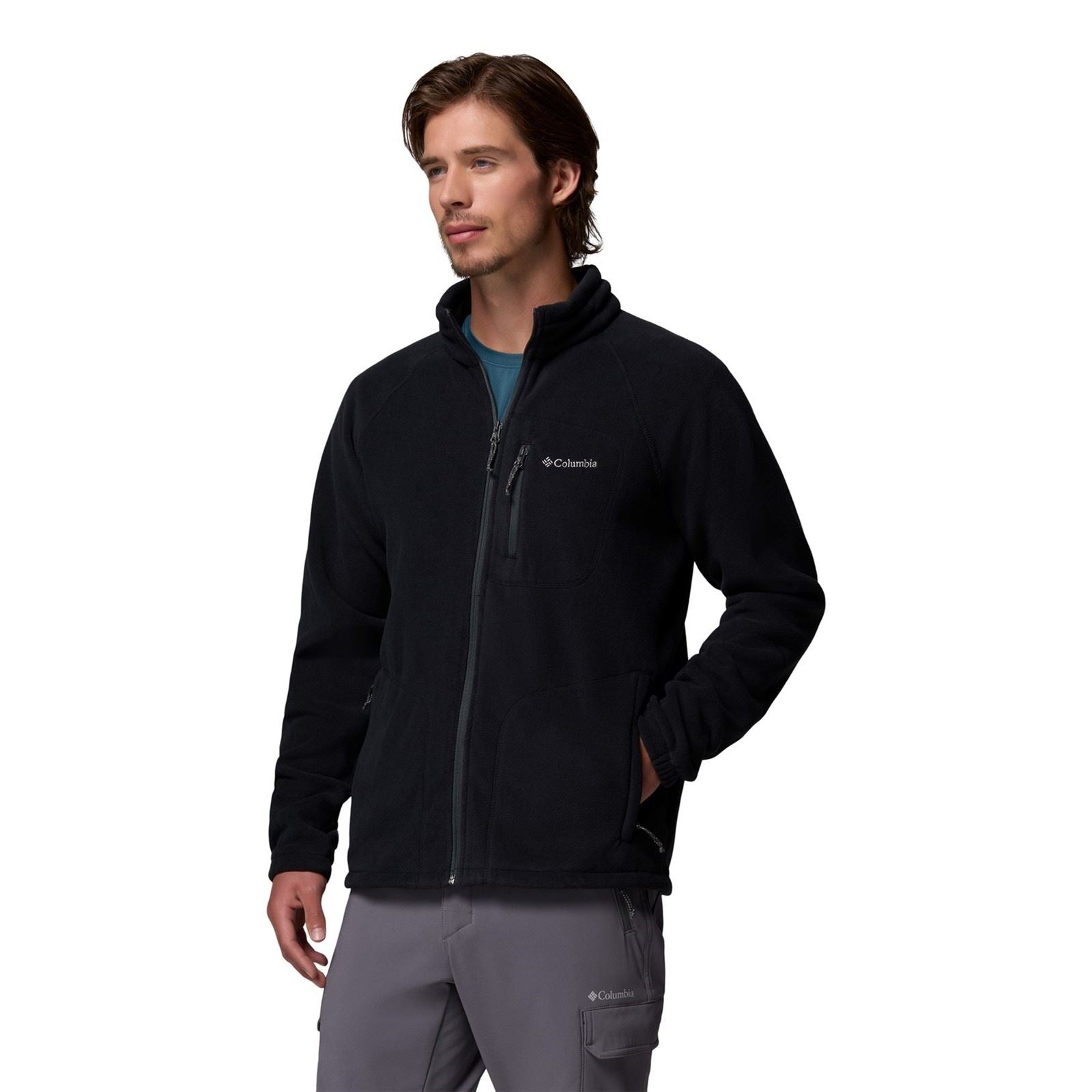 Columbia Fast Trek II Full Zip Veste En Polaire Noire Pour Homme