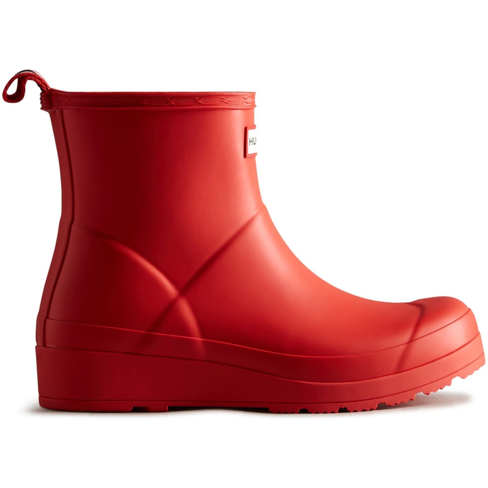 Hunter Play Short Bottes En Caoutchouc Rouge Pour Femmes Avec Logo.