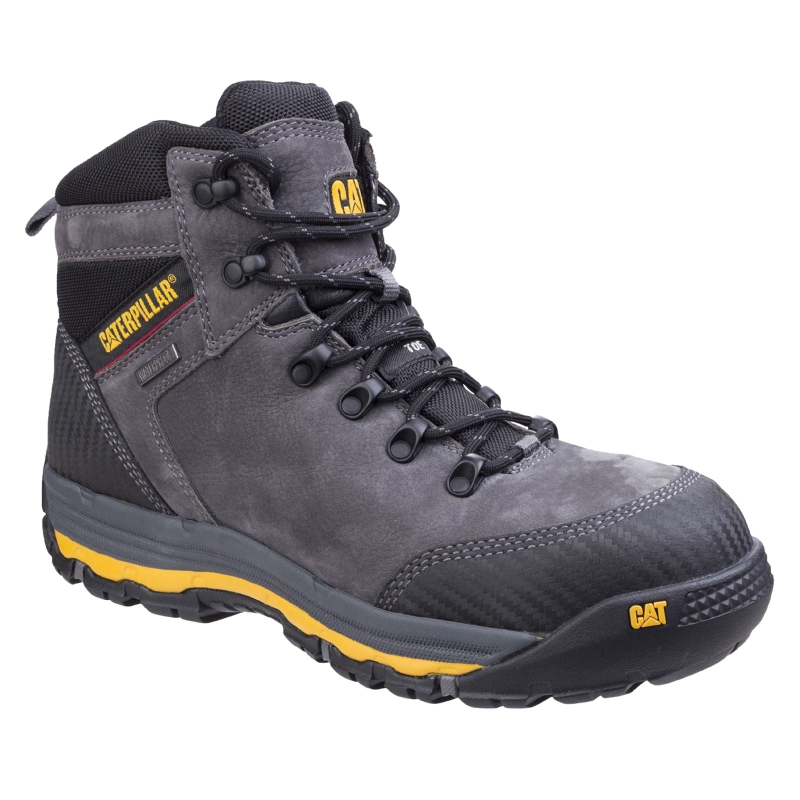 Caterpillar Bottes De Sécurité Munising En Cuir Ombre Foncée