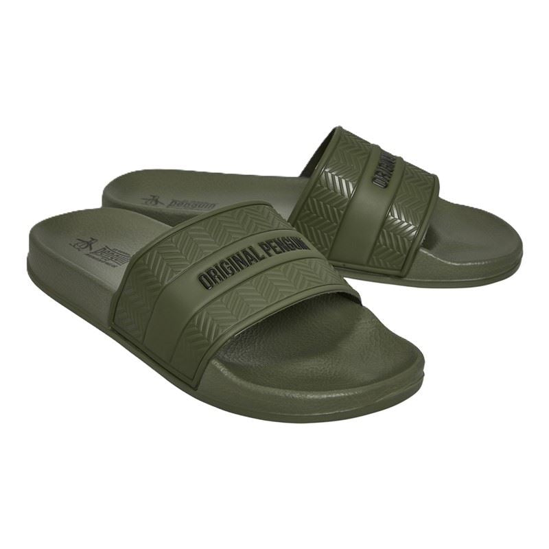 Penguin Paradise Tongs Vertes Pour Hommes