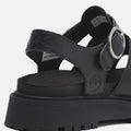 Timberland Clairemont Way Fisherman Sandales Noires Pour Femmes En Cuir