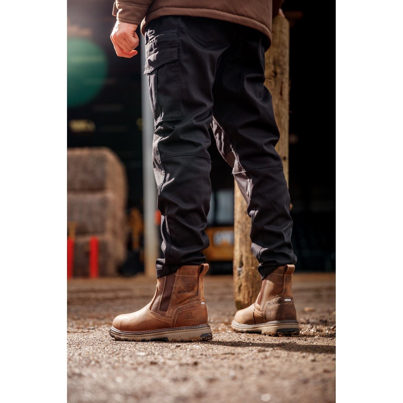 Caterpillar Bottes De Sécurité En Cuir Pelton Beige Foncé