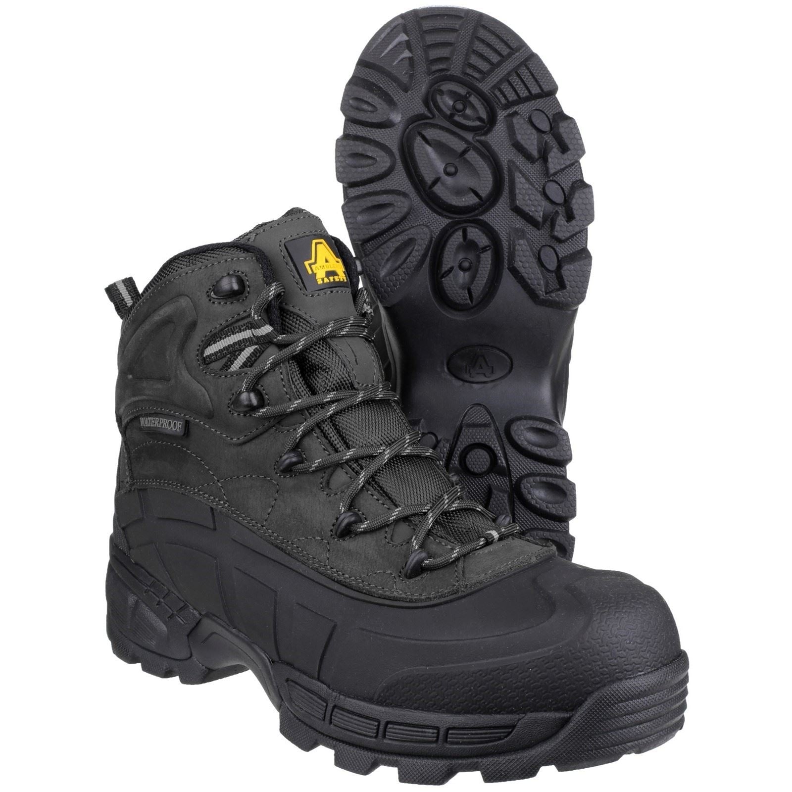 Amblers Safety Bottes De Sécurité Noires En Caoutchouc/Cuir Fs430 Orca