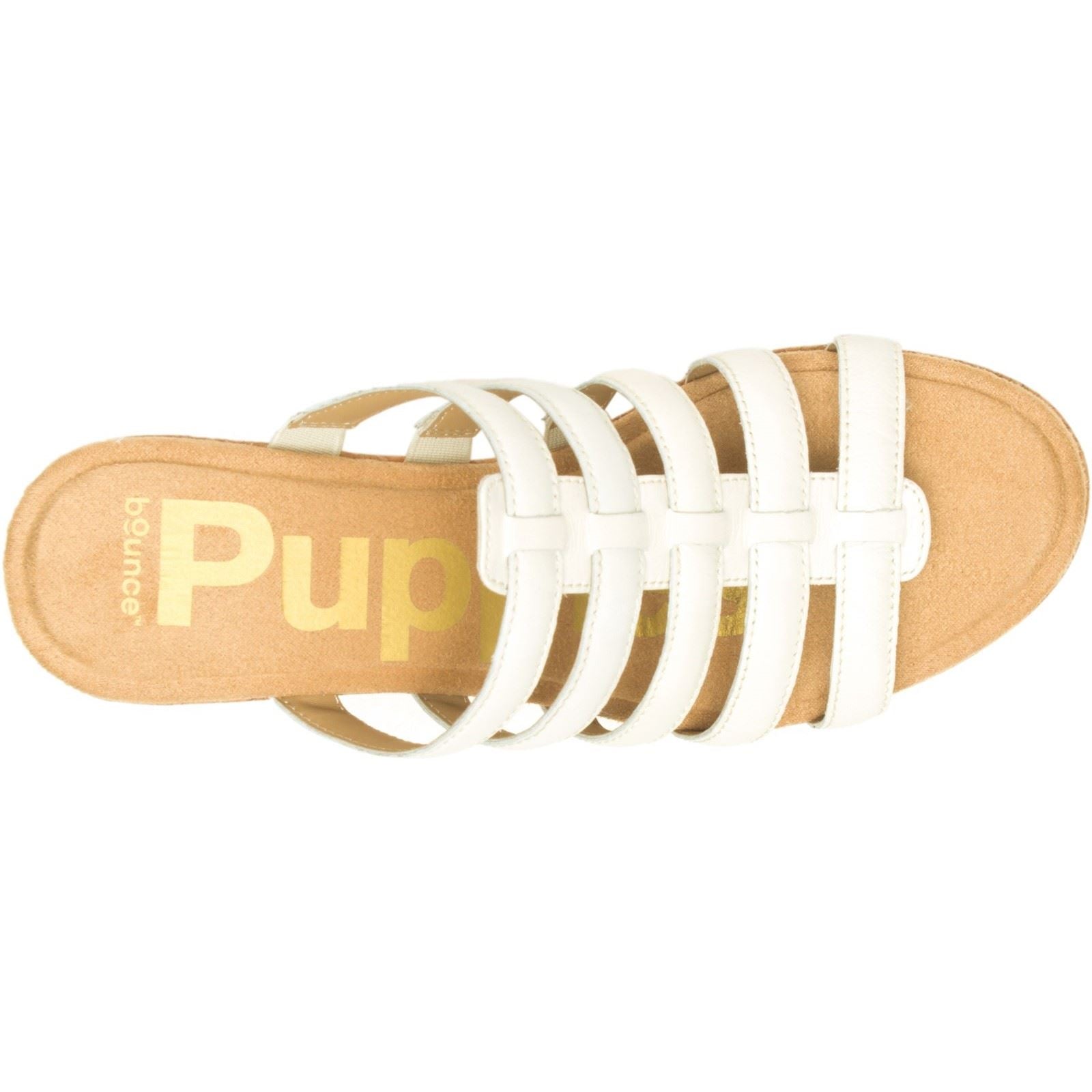 Hush Puppies Willow Slide Escarpins Compensés Blancs Pour Femme En Cuir