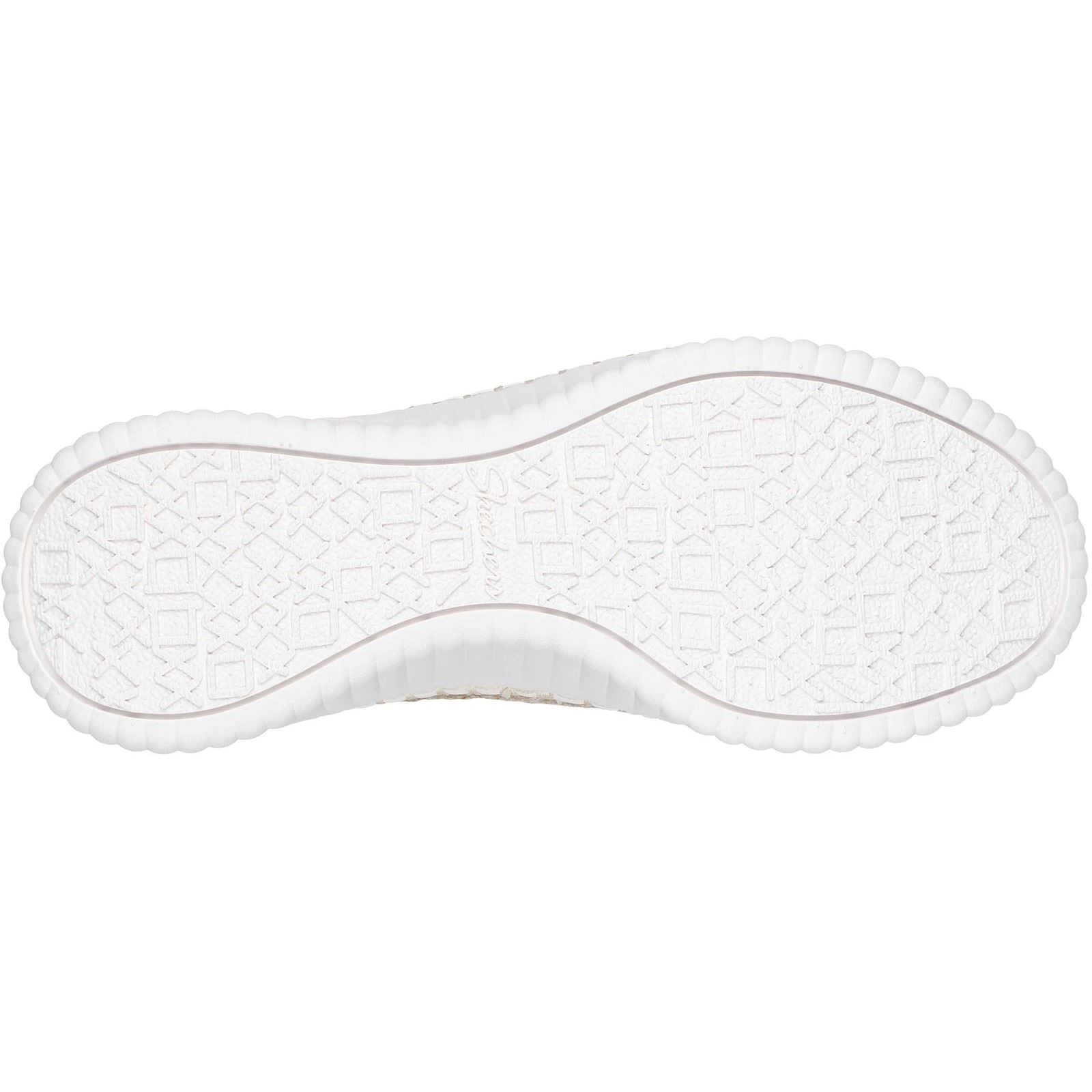 Skechers Wilshire Blvd - Bellevue Baskets Blanches Cassées En Polyester Pour Femmes