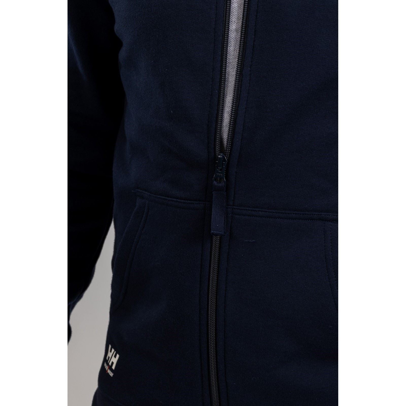 Helly Hansen Workwear Manchester Zip Sweat À Capuche Bleu En Coton Pour Homme