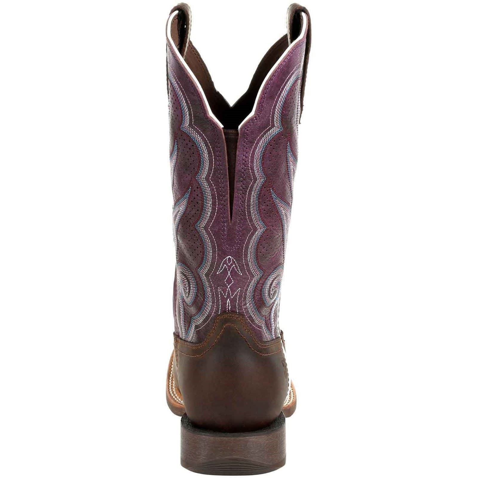 Durango Lady Rebel Pro Bottes En Cuir Pour Femmes Marron Huilé/Prune