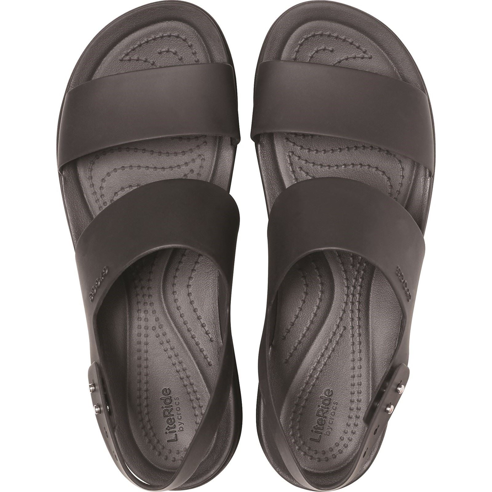 Crocs Brooklyn Low Wedge Crocs Brooklyn Low Wedge sandales noires pour femme en thermoplastique
