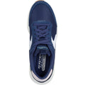 Skechers Skech-Air Court Air Wave Baskets En Cuir Pour Femmes, Bleu Marine/Multicolore