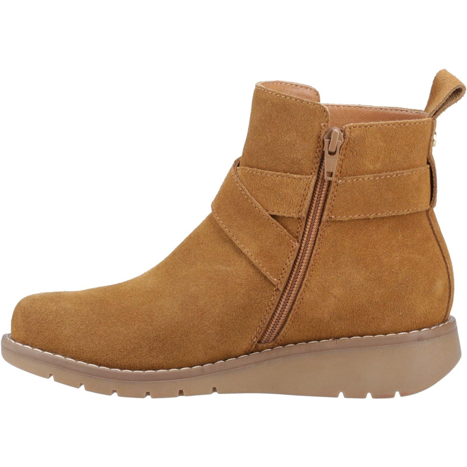 Hush Puppies Lyra Femmes Suédoises Bottines D'hiver En Daim Tan