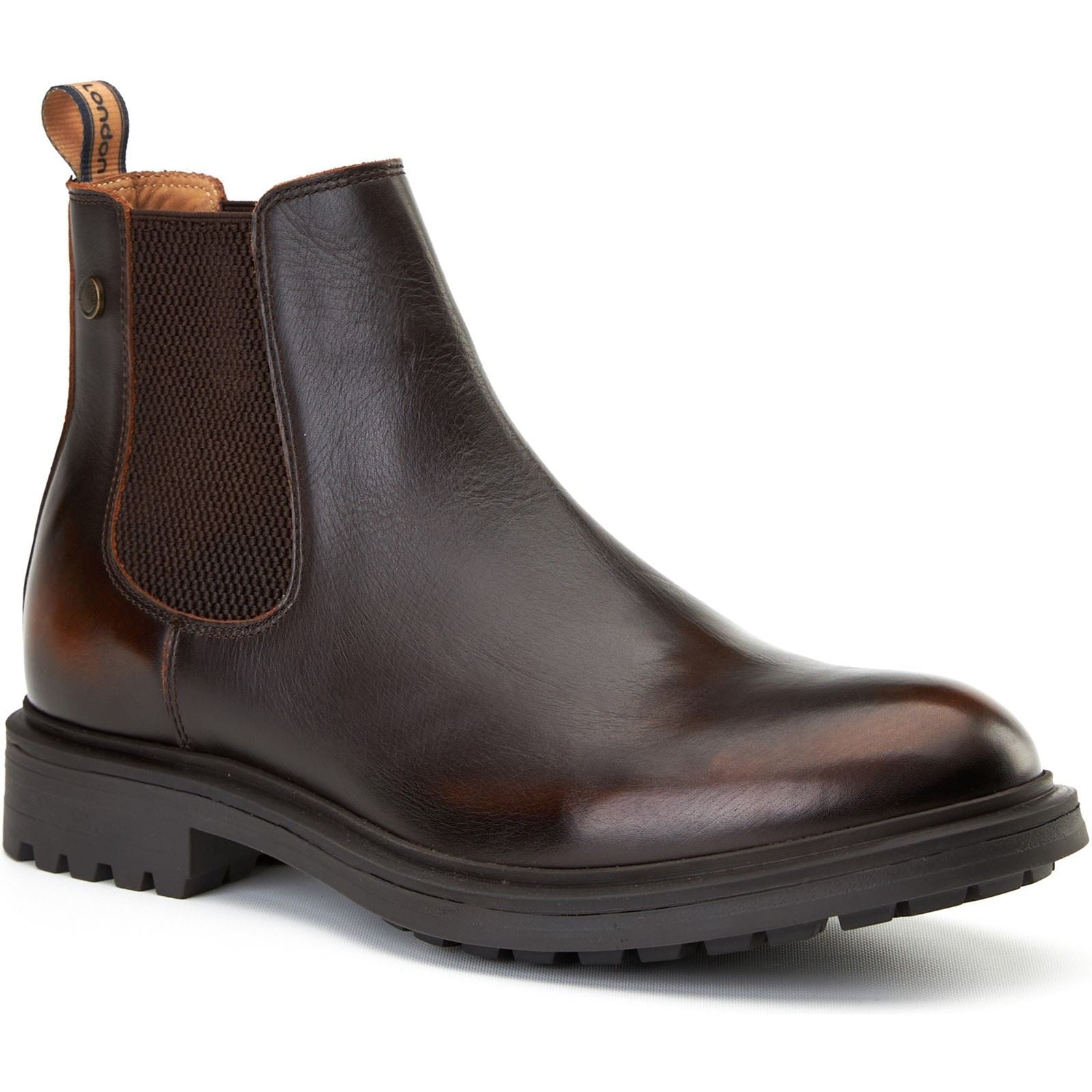 Base London Roebuck Bottes En Cuir Marron Pour Homme