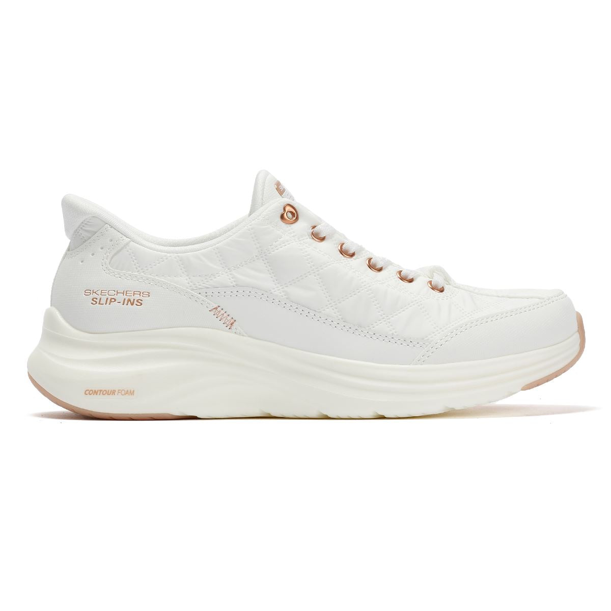 Skechers Slip-Ins Contour Foam Cozy Fit Baskets Blanches Pour Femmes