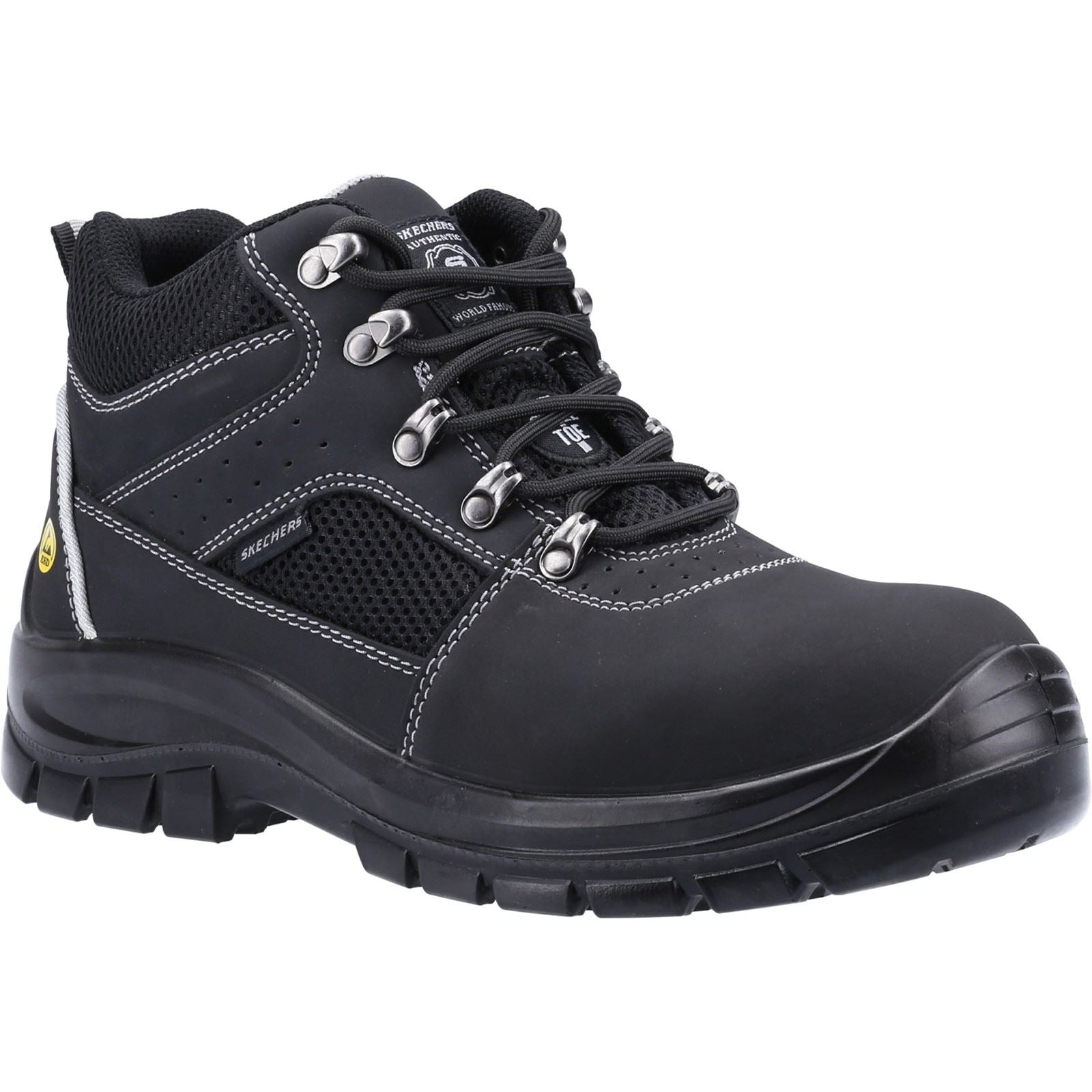 Skechers Workwear Trophus Letic Bottes De Sécurité Noires En Nubuck Pour Homme