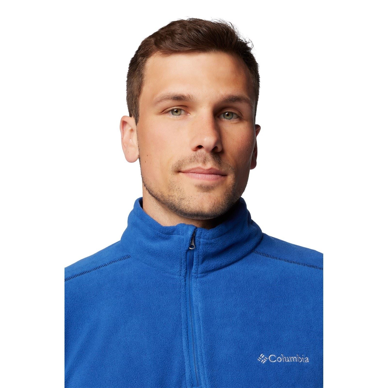 Columbia Klamath Range II Half Zip Veste En Polaire Bleue Pour Homme