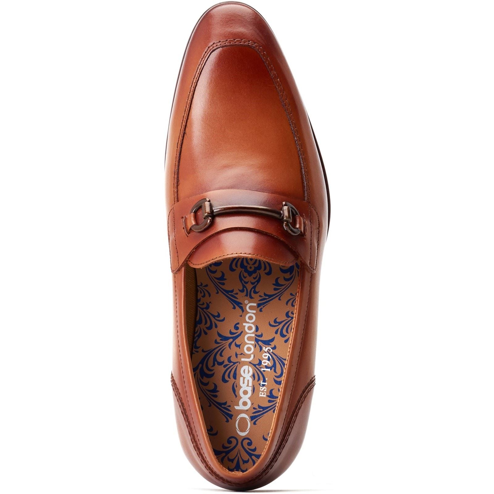 Base London Russo Chaussures À Enfiler Pour Hommes En Cuir Brûlé