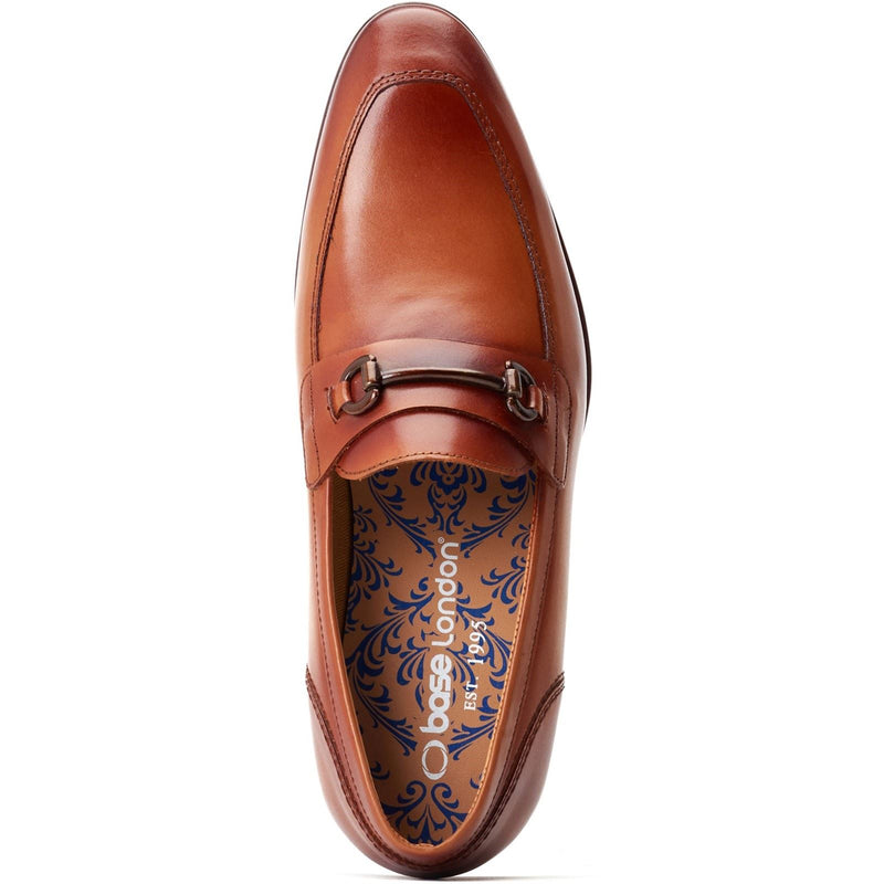 Base London Russo Chaussures À Enfiler Pour Hommes En Cuir Brûlé.