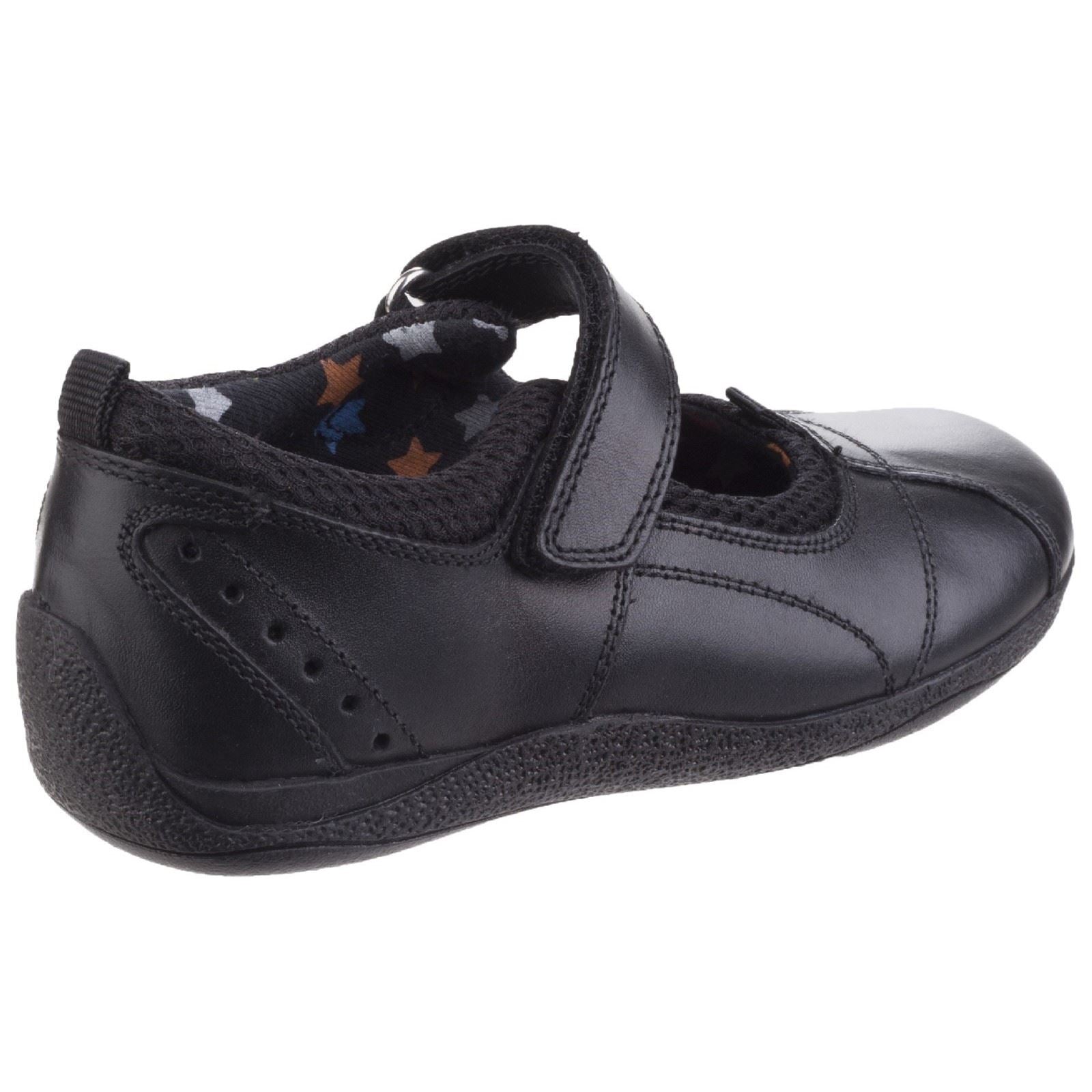 Hush Puppies Cindy Senior Chaussures Noires Pour Filles En Cuir