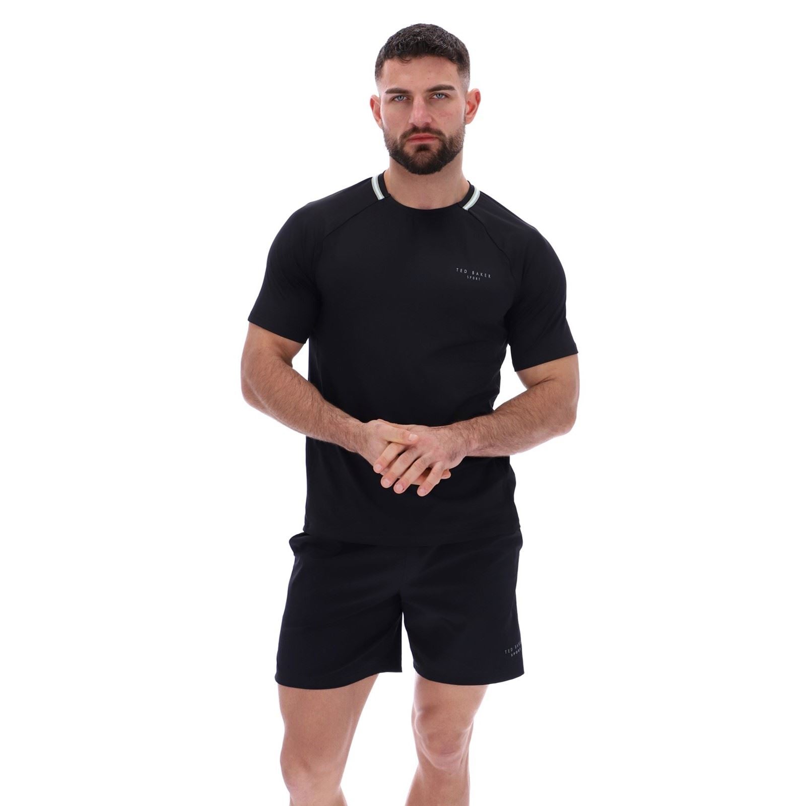 Ted Baker Sport HARRISON TBMTA251 T-Shirts De Sport Actifs Pour Hommes En Polyester Noir