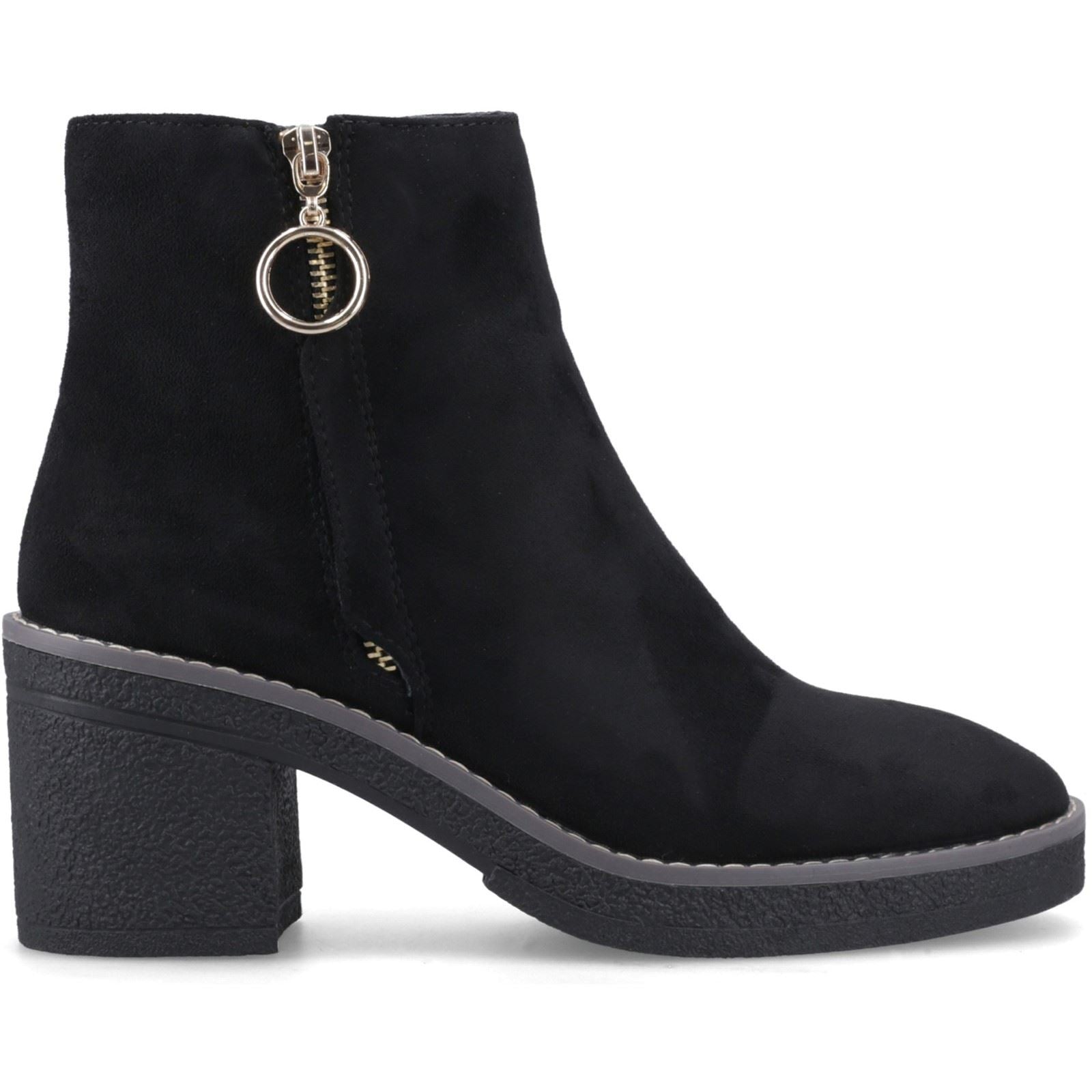 ONLY BABETTE Bottines À Talons Noires/Or En Polyuréthane Pour Femmes