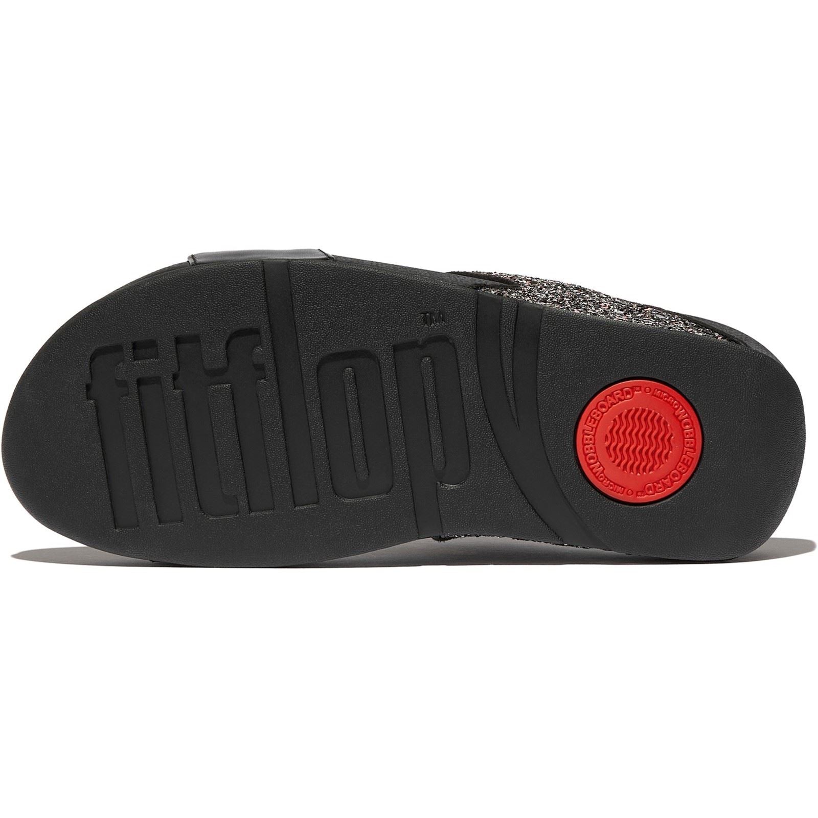 Fitflop Lulu 2 Bar Glitter Sandales Noires/Multi En Polyuréthane Pour Femmes