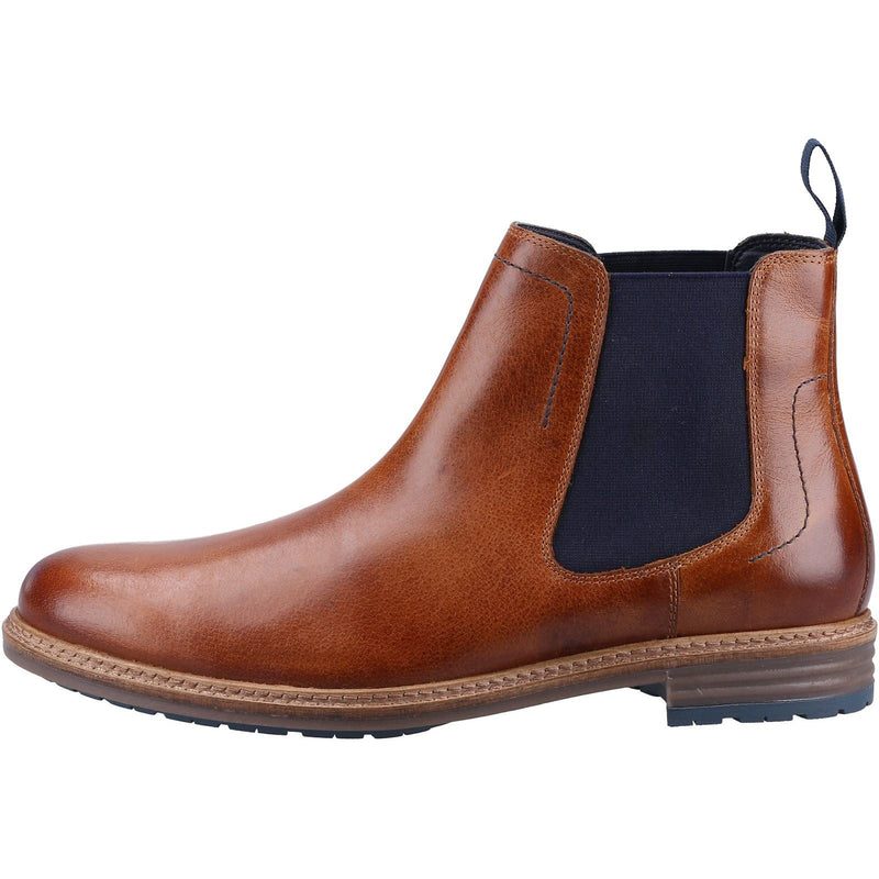 Hush Puppies Justin Chelsea Bottes En Cuir Pour Homme Marron Clair