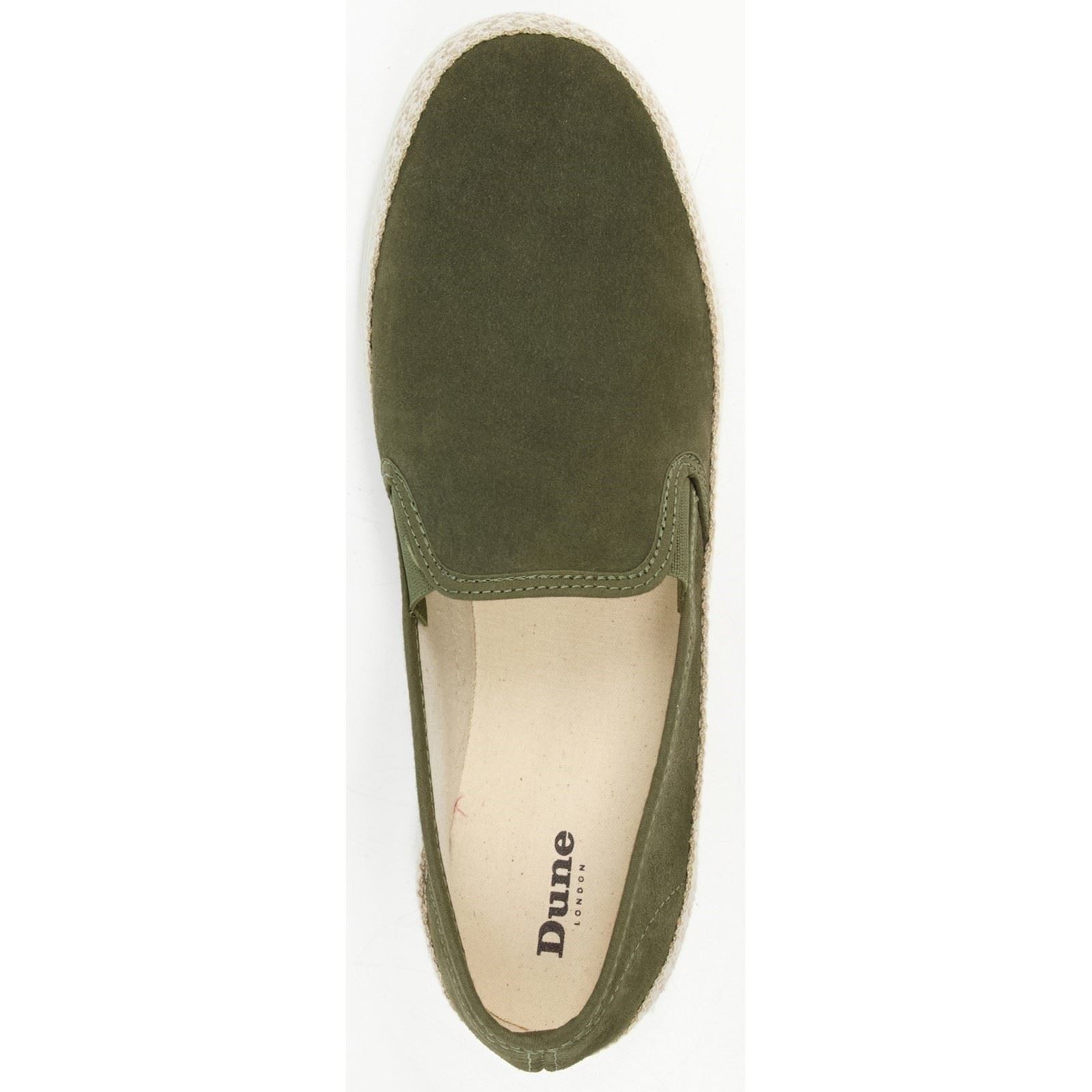Dune Francisco Baskets En Daim Pour Hommes De Couleur Kaki