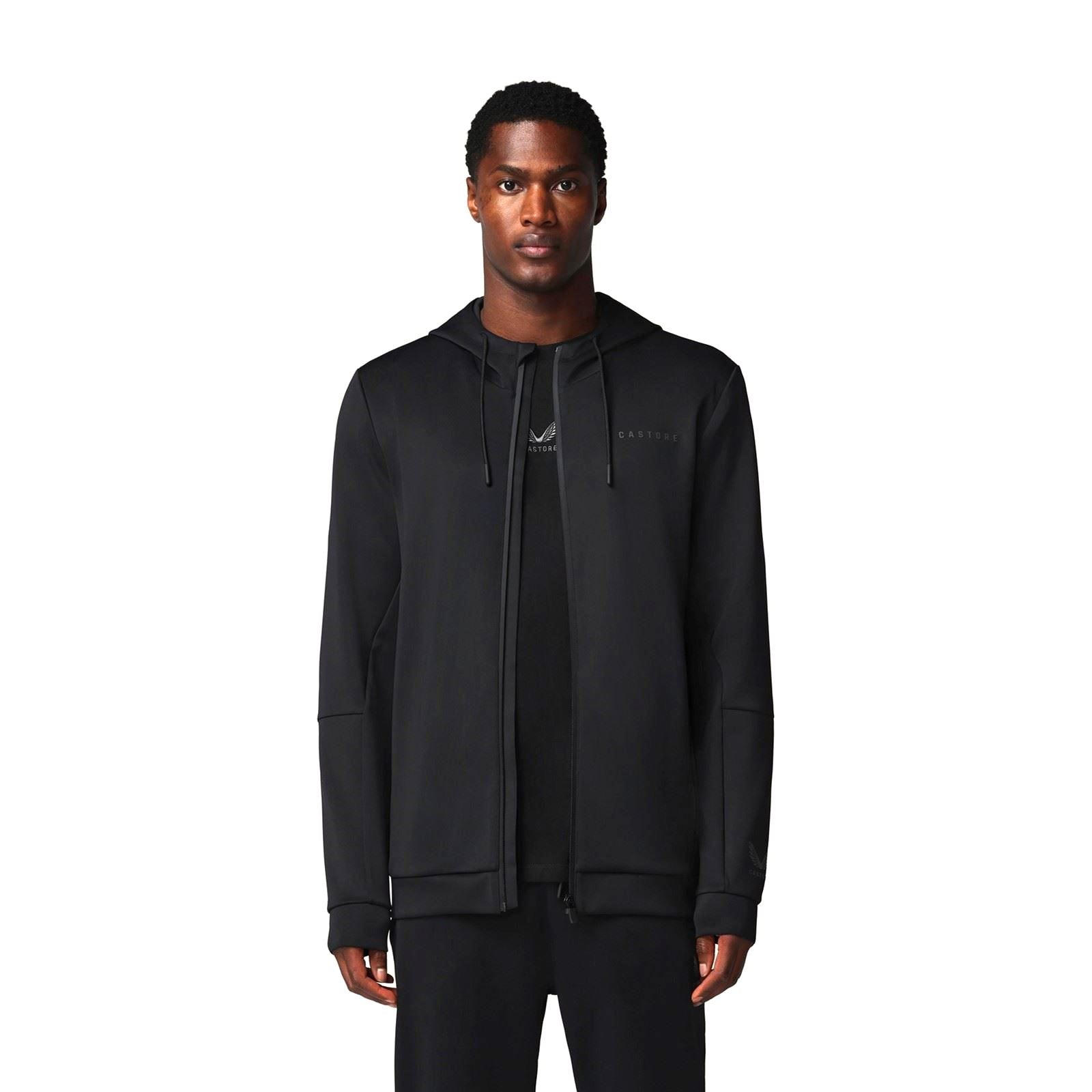 Castore Flex Full Zip Sweat À Capuche Noir Pour Homme