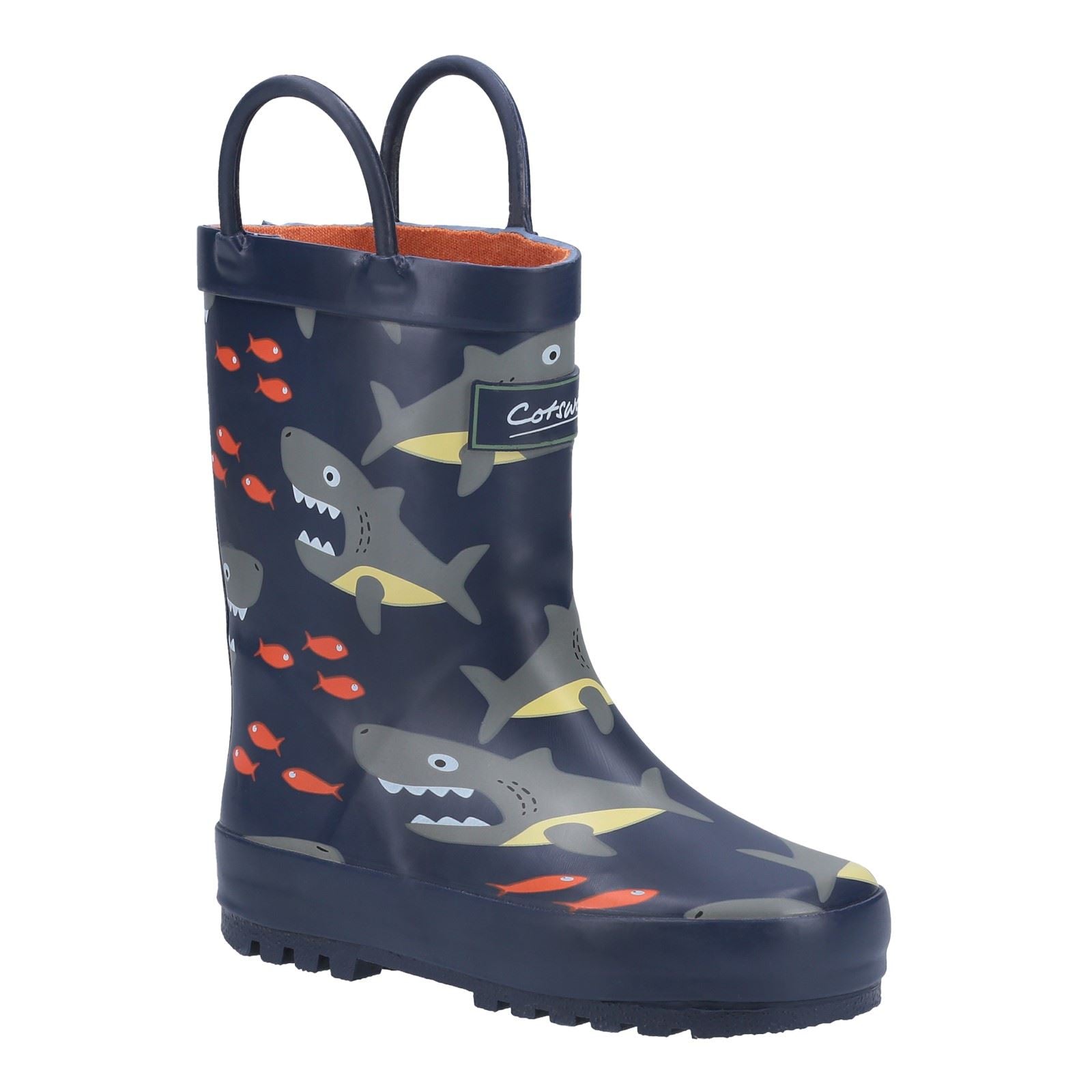 Cotswold Puddle Bottes En Caoutchouc Avec Motif Requin
