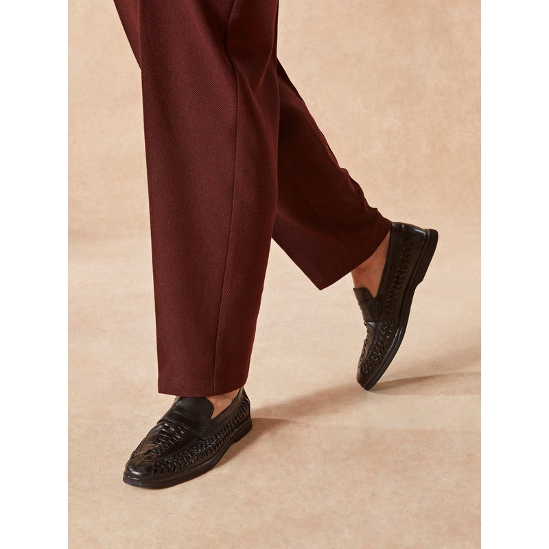 Hush Puppies Bowie Mocassins Noirs En Cuir Pour Hommes