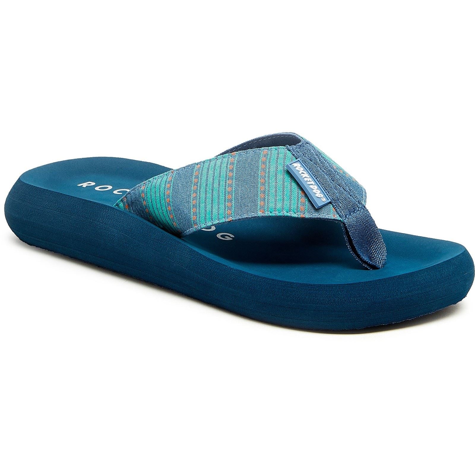Rocket Dog Spotlight Rome Sandales Bleues En Coton Pour Femmes