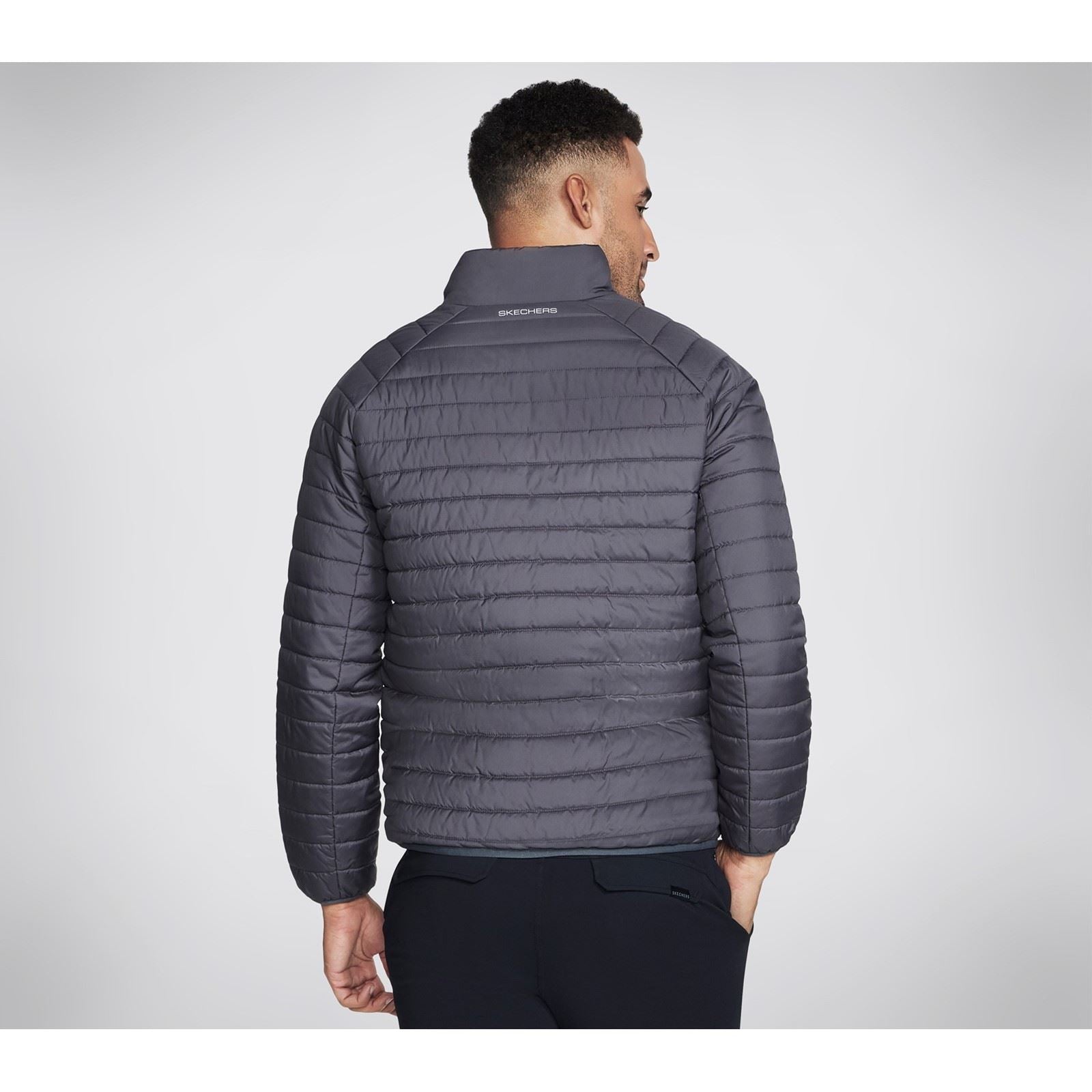 Skechers Performance Go Shield Altitude Reversible Jacket Veste Matelassée Noire Pour Hommes